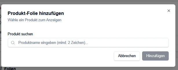 Benutzerdefinierte Folie